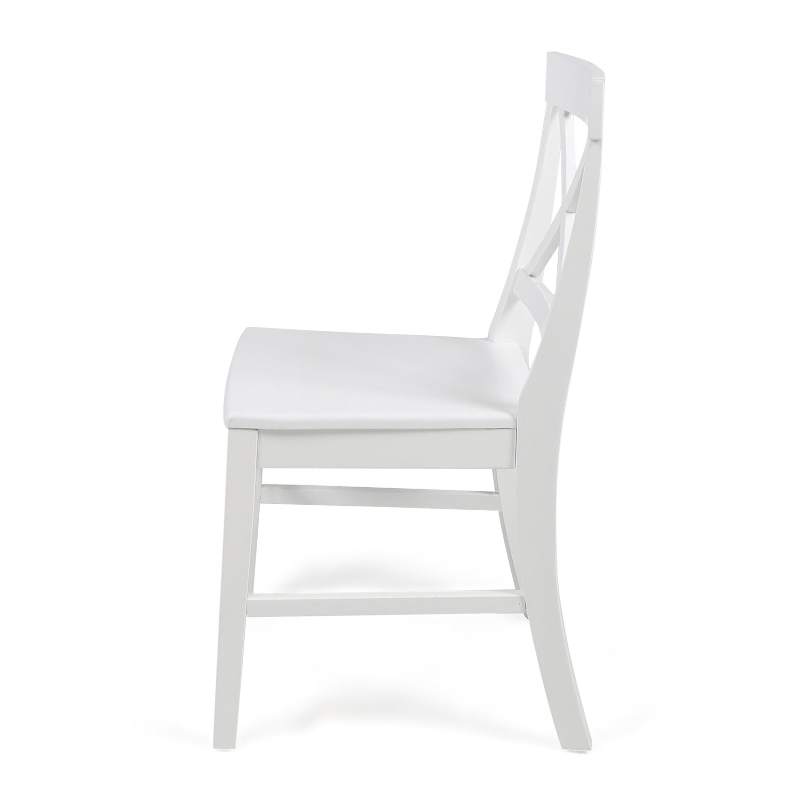 Acacia Wood Dining Chairs White Set for Modern Dining