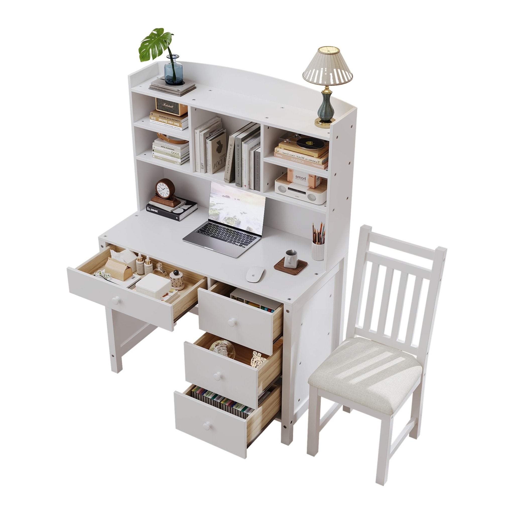 Vintage wood executive desk and chair from Anthony & Home Heritage Collection, showcasing classic craftsmanship and elegant design.