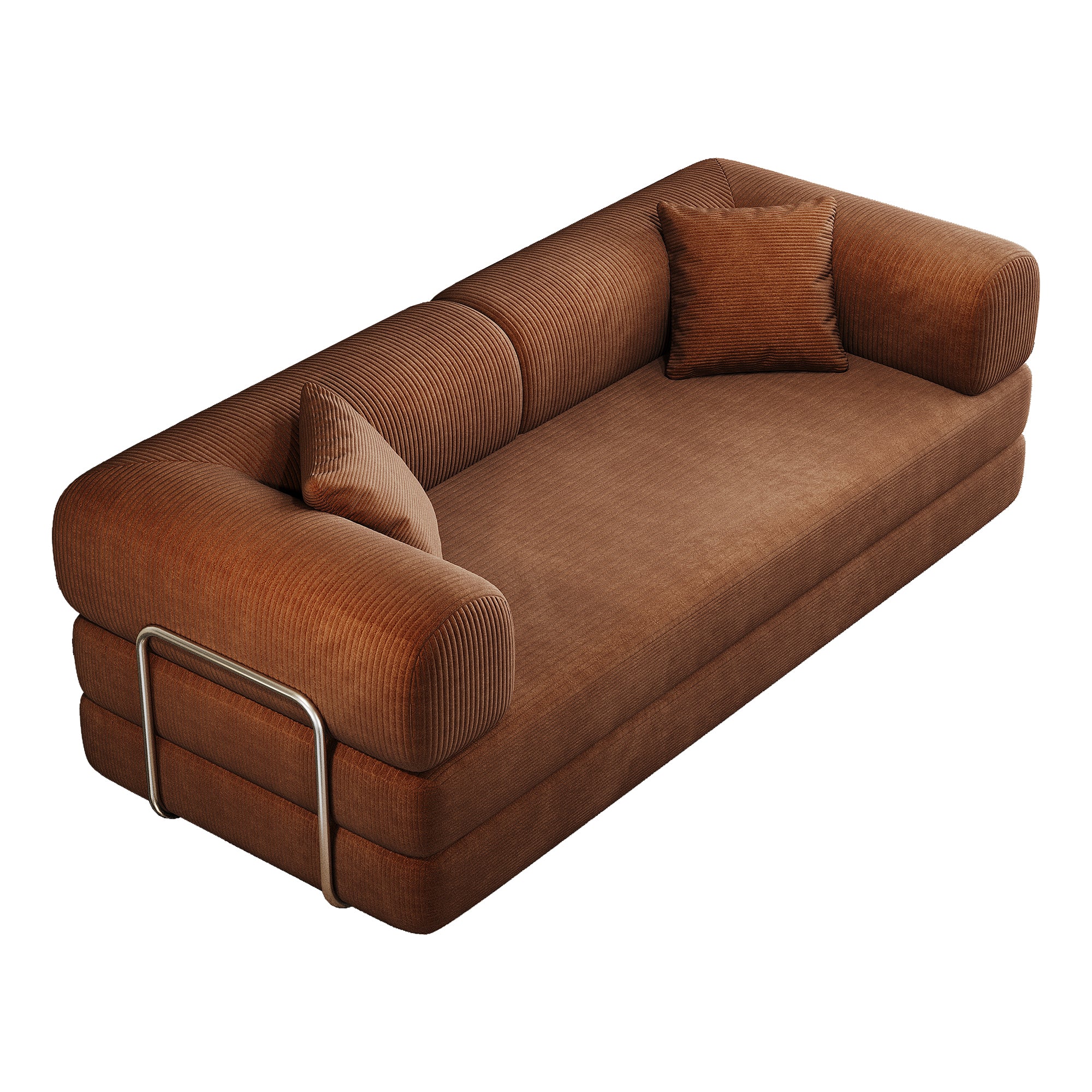 Anthony & Home Corduroy Studio Convertible Sofa Bed with plush fabric, sleek design, and versatile sleeping and seating options.