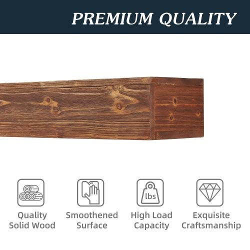 Country Wood Mantelpiece Wall Mounted Floating Rack Decor