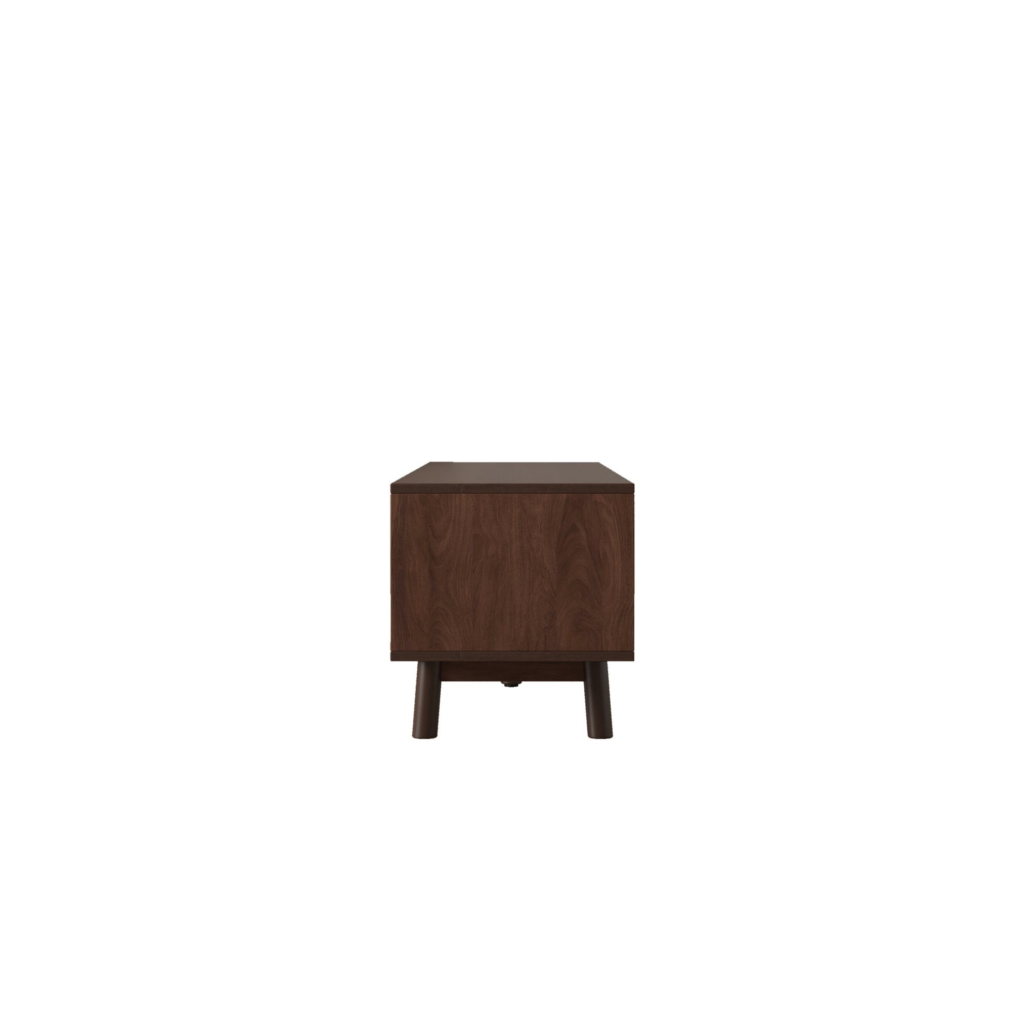 Heritage Collection solid wood TV stand in dark brown by Anthony & Home, featuring a classic design with spacious storage.