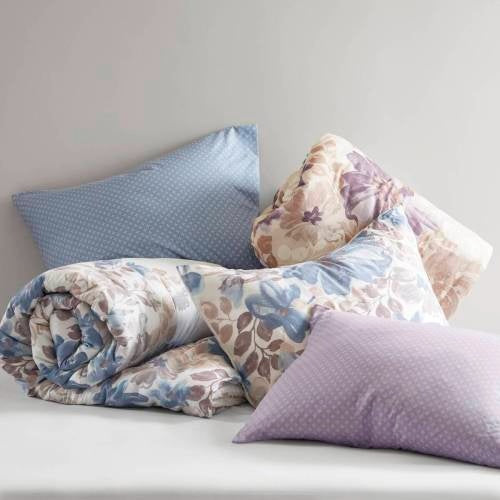 Blue Floral Comforter Set With Bed Sheets Queen Size