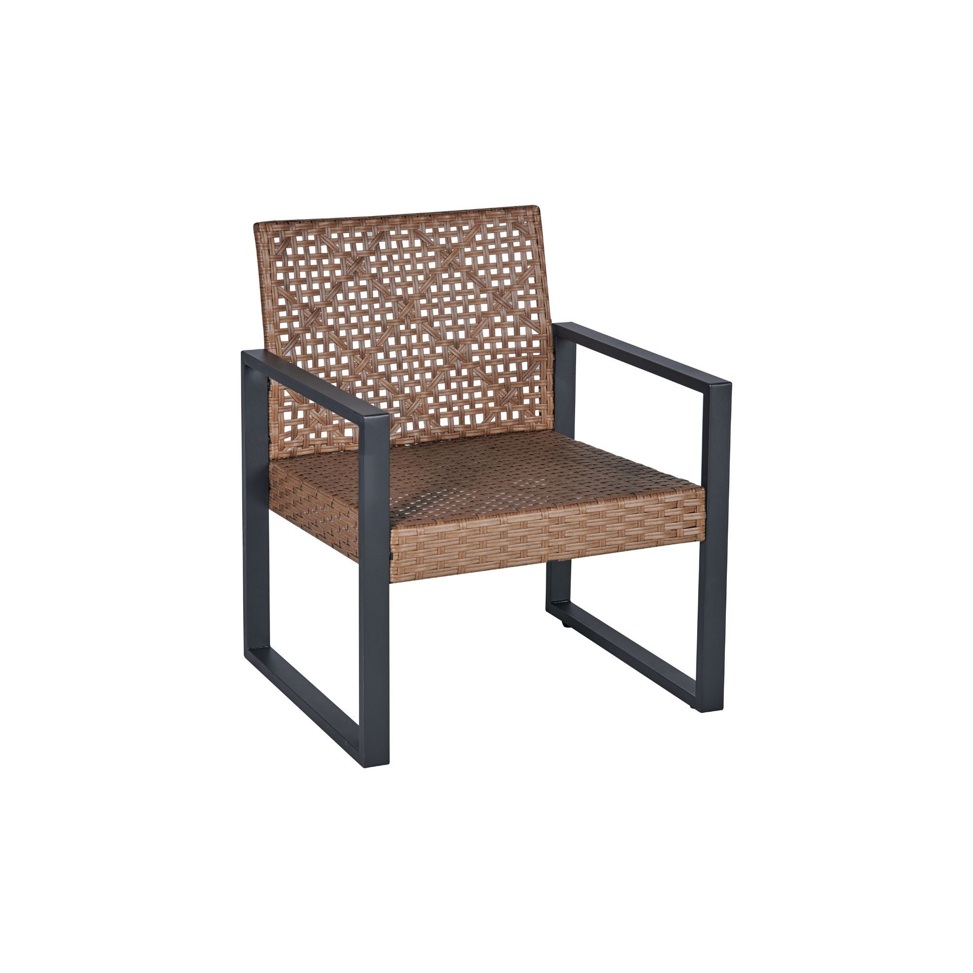 Anthony & Home Acacia Wood Studio Outdoor 4-Piece Set with table and four chairs on patio.