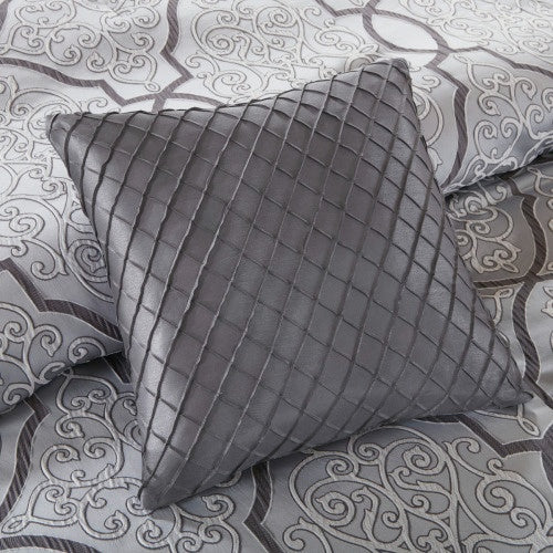 12 Piece Comforter Set With Cotton Sheets Silver Cal King