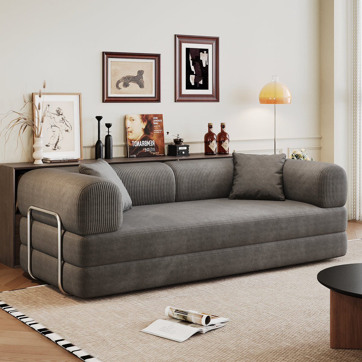 Anthony & Home Modular Sofa Bed from the Atelier Collection, showing a modern fabric sofa with versatile seating and sleeping options.
