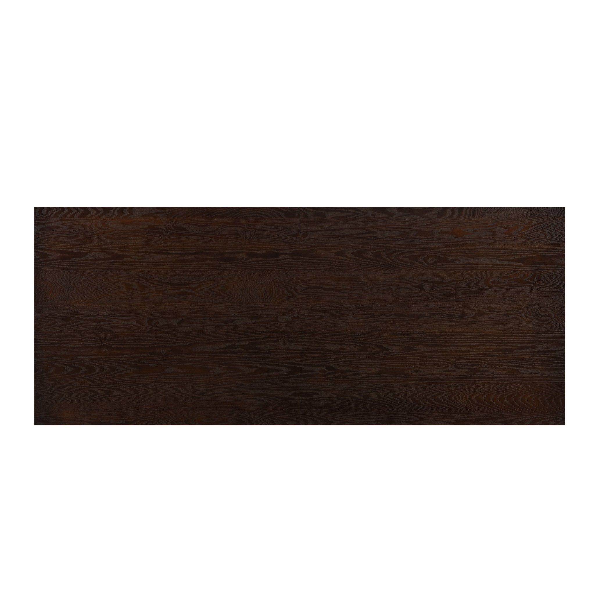 Anthony & Home Espresso Solid Wood Dining Table 95 Inch Atelier with sleek, polished surface and sturdy wood legs.