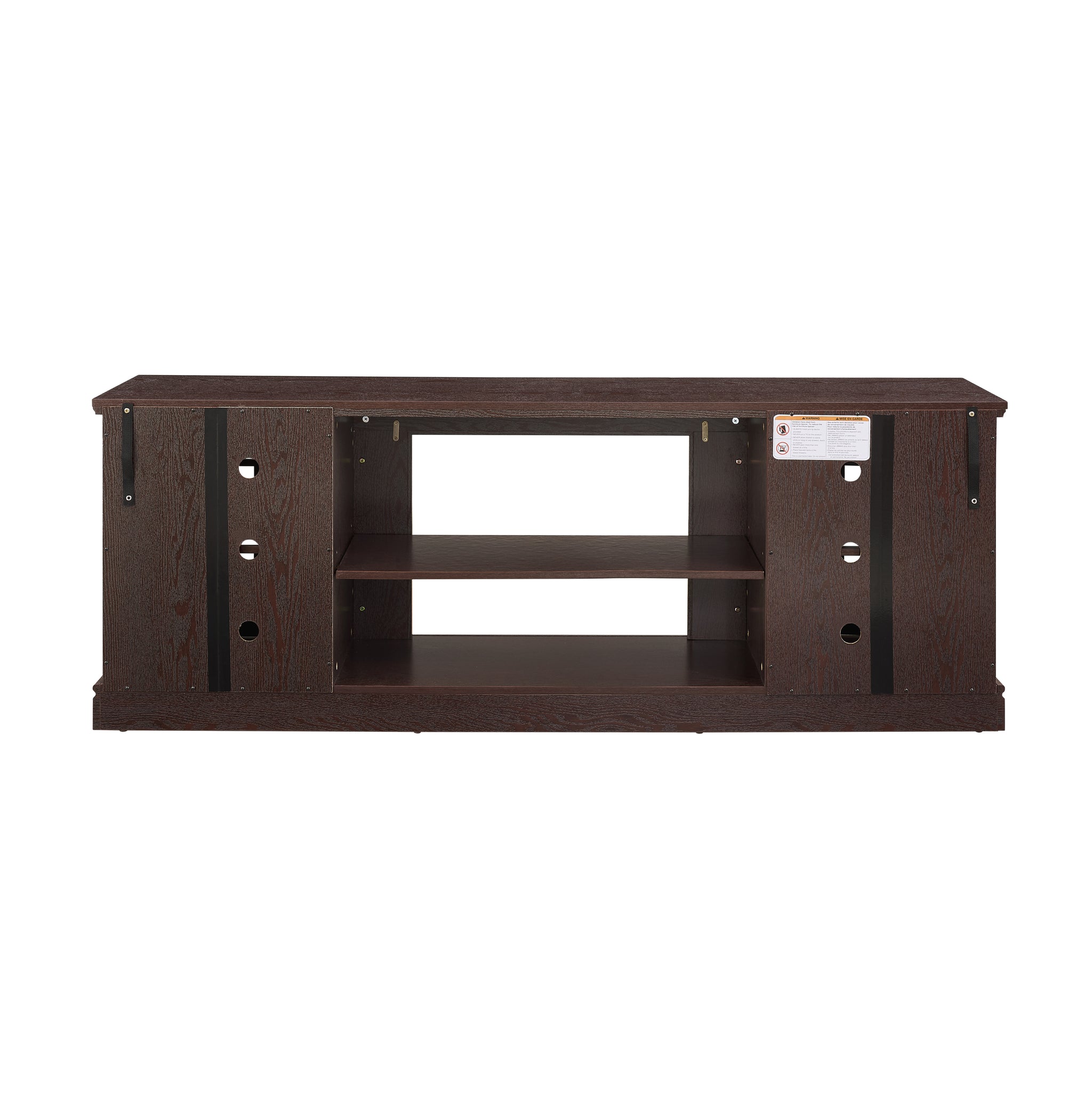 Anthony & Home Atelier TV stand with faux stone cabinet, large media console with two doors for entertainment storage