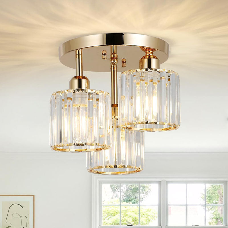 Crystal Ceiling Lights Modern Black Lamps for Hallways