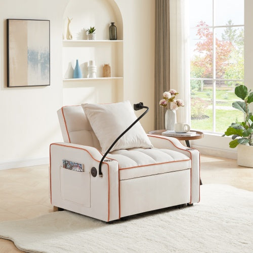 3 In 1 Sofa Bed Convertible Sleeper Chair For Small Spaces