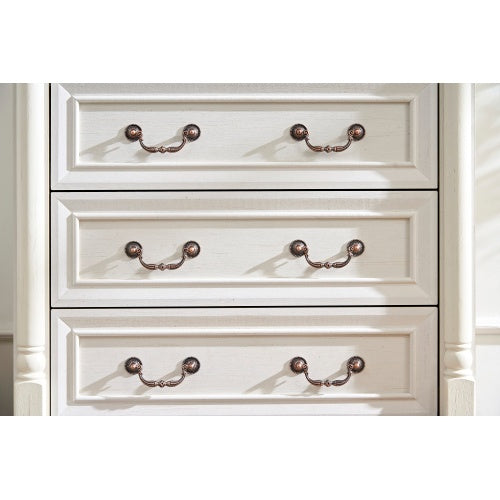 Farmhouse Style 5 Drawer Dresser Chest Rustic Wood Base