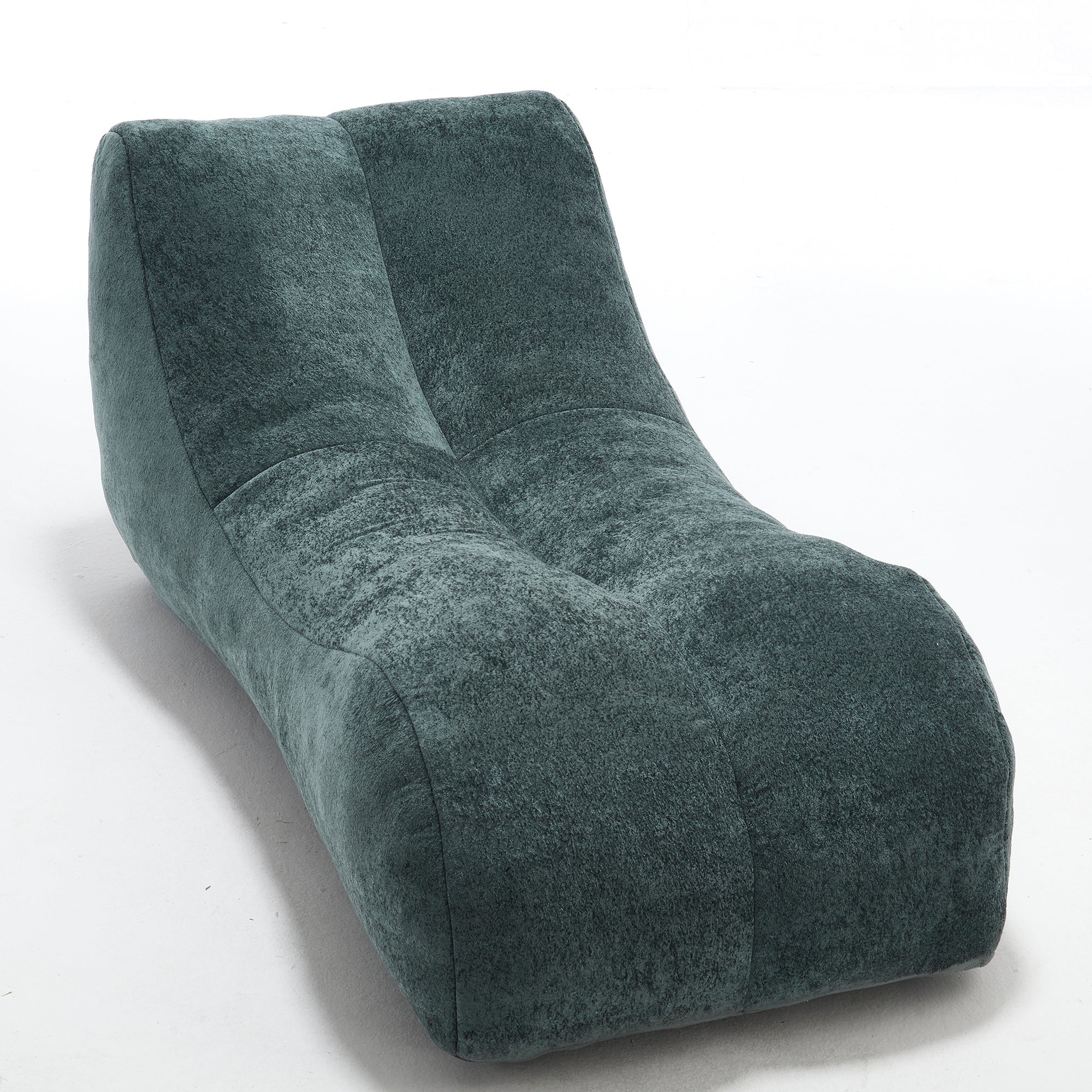 Anthony & Home studio sponge-filled bean bag sofa chair with soft fabric cover, shown in a cozy living room setting.