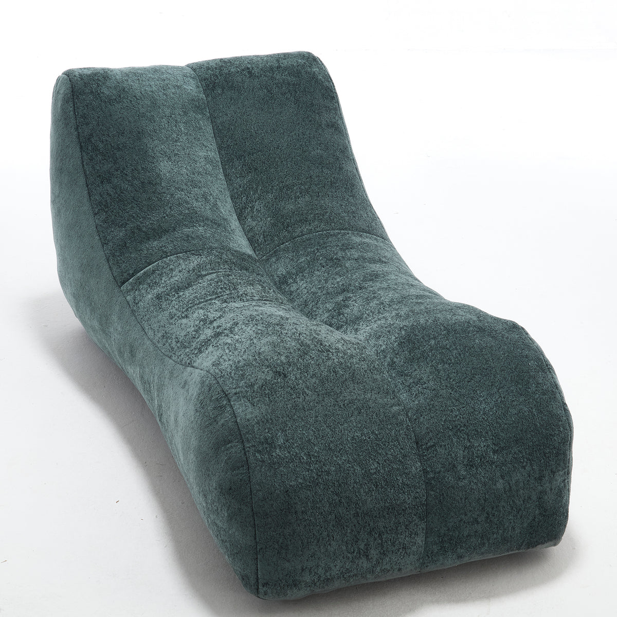 Anthony & Home studio sponge-filled bean bag sofa chair with soft fabric cover, shown in a cozy living room setting.