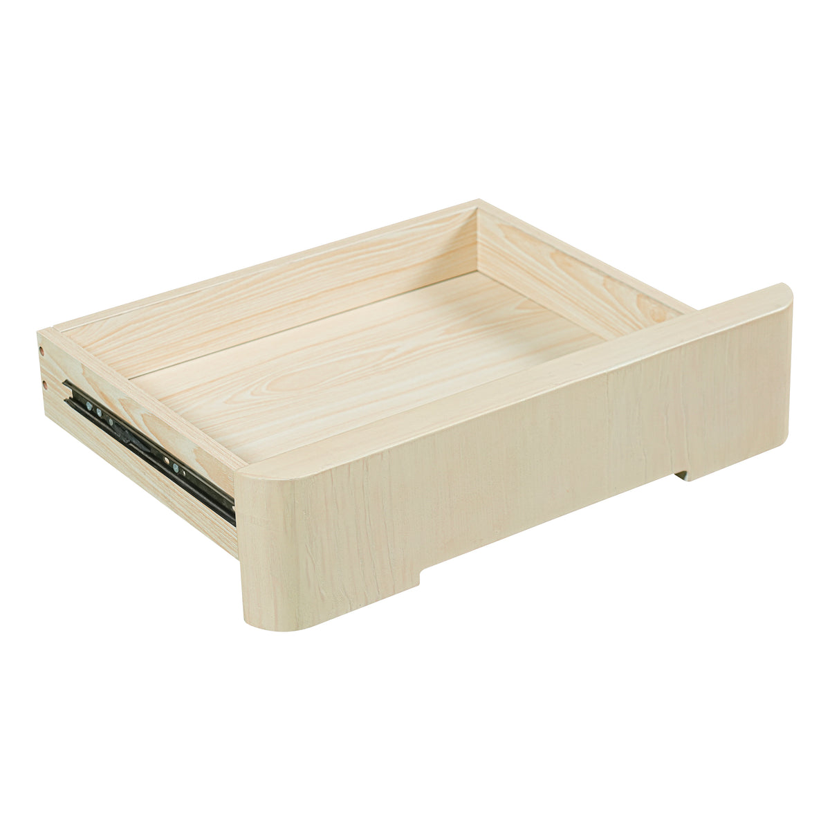Natural wood L-shaped desk from Anthony & Home, 90-inch Atelier desk with a spacious workspace and sleek design.