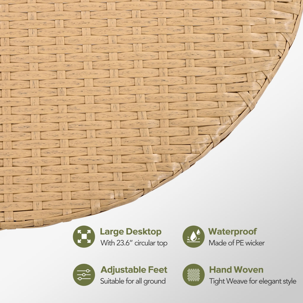 Go 7 Pieces Outdoor Patio Furniture All Weather Rattan Set