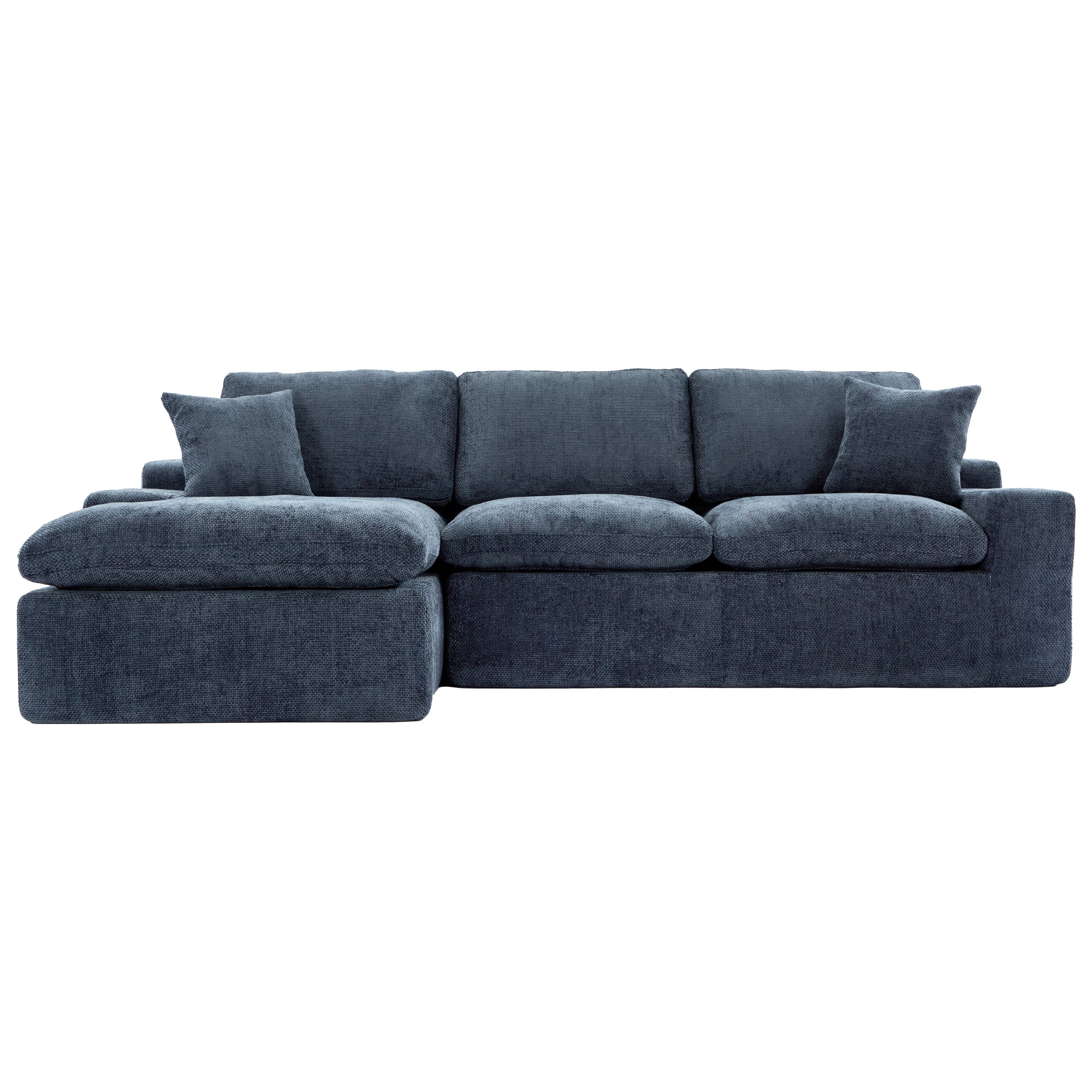Cloud chenille sectional sofa by Anthony & Home, featuring plush, cloud-like cushions and a modern design for comfortable lounging.