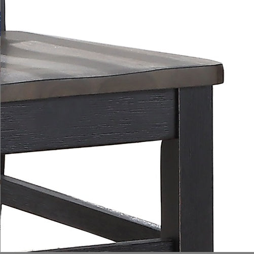 Farmhouse 5Pc Dining Set Two Tone Cottage Table Chairs