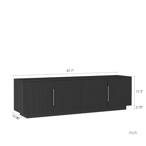 LED TV Stand With 16 Color LEDs 55 60 65 Inch Cabinet