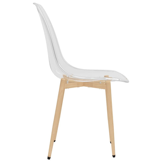 Transparent PET Dining Chairs Set of 4 for Modern Dining