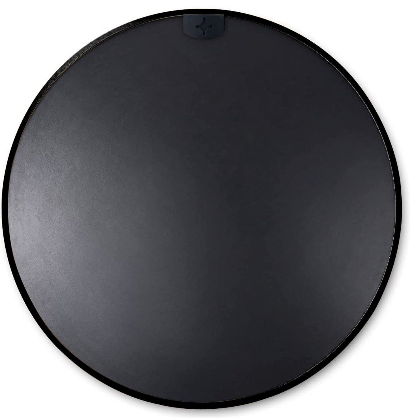 Round black aluminum frame bath mirror by Anthony & Home, 36-inch wall mount with high-definition glass for bathroom decor