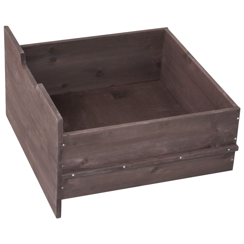 Anthony & Home Atelier Edition outdoor kitchen island with solid wood construction for Kamado grills, featuring a spacious prep area and storage.