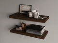 Pair of 31.5-inch wide floating shelves by Anthony & Home, designed for wall decor in living rooms and bedrooms, with a sleek modern finish.