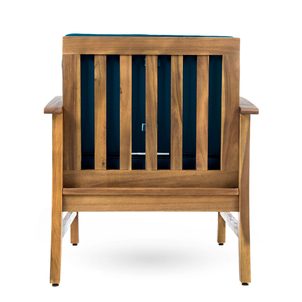 Set of two Anthony & Home Perla Club Chairs in plush velvet blue with sleek modern design.