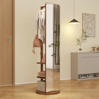 Full Length Mirror Rubber Wood Walnut Frame 65 By 18 Inches