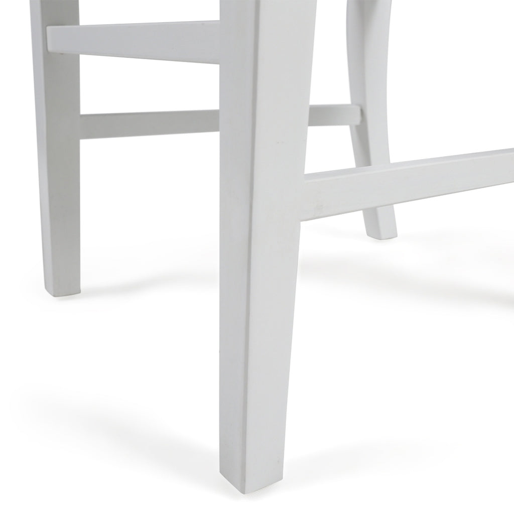 Acacia Wood Dining Chairs White Set for Modern Dining