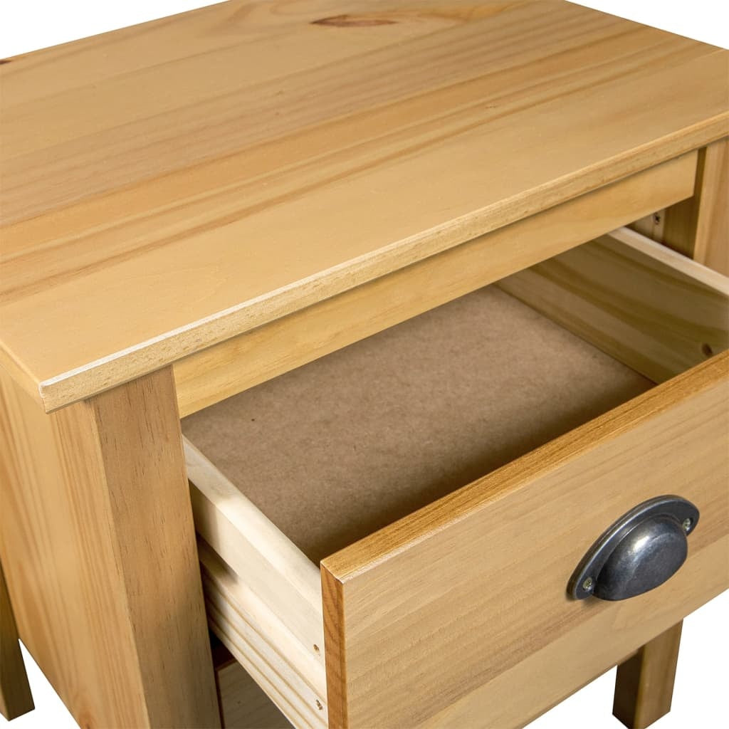 Bedside Tables Hill 2 Pack Pine Nightstands 46x35x49.5 Cm