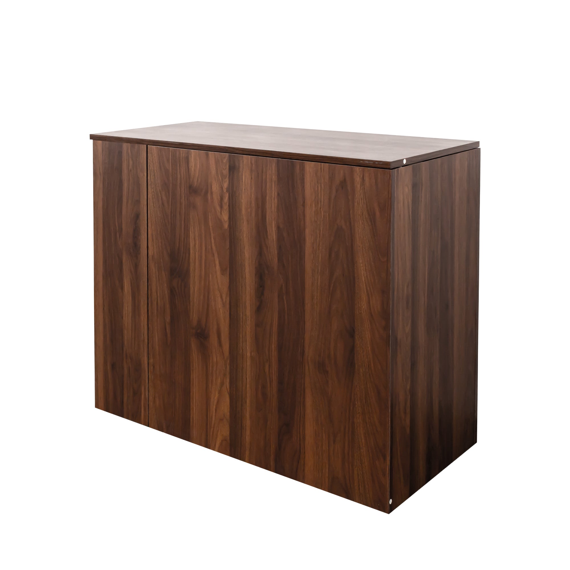 Walnut collection limited computer desk with drawers by Anthony & Home, featuring a sleek wooden surface and storage compartments.