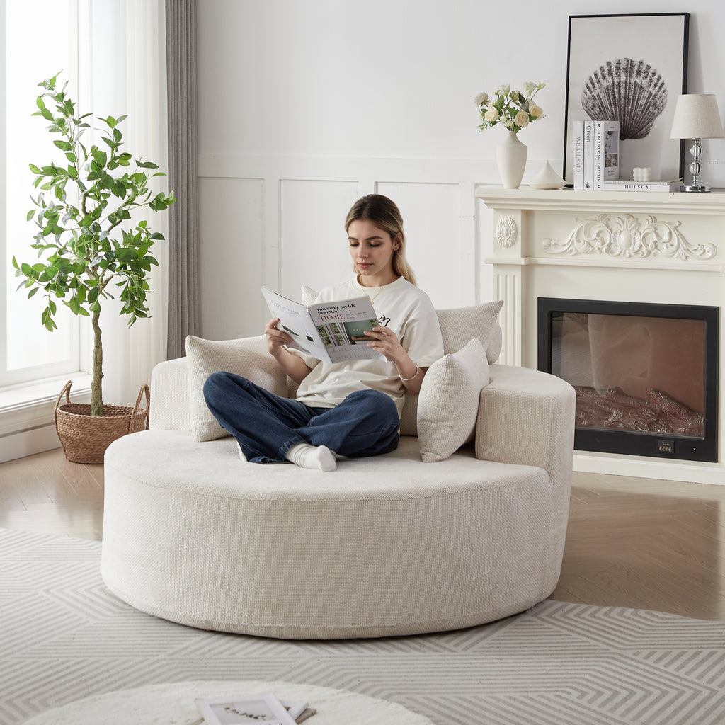 Anthony & Home chenille sleeper chair with plush upholstery, ideal for living rooms, bedrooms, and studio spaces.