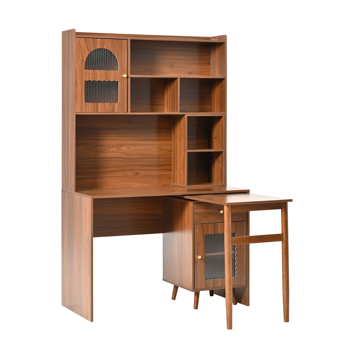 Anthony & Home rotating desk with storage from the Studio Collection, featuring a sleek, modern design and functional workspace.
