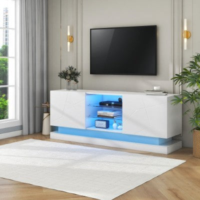 White High Gloss LED TV Cabinet Stand for 70 Inch TV