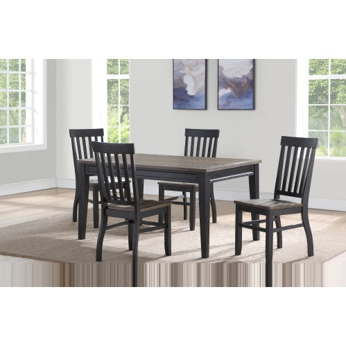 Farmhouse 5Pc Dining Set Two Tone Cottage Table Chairs