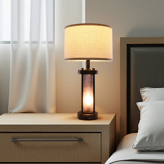 Farmhouse Bedside Table Lamps Set Of 2 With USB Ports
