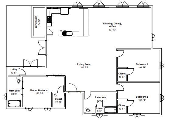 Single-story home with side deck