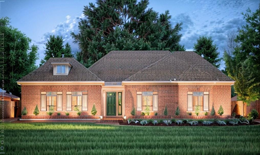 Single-story home with side deck