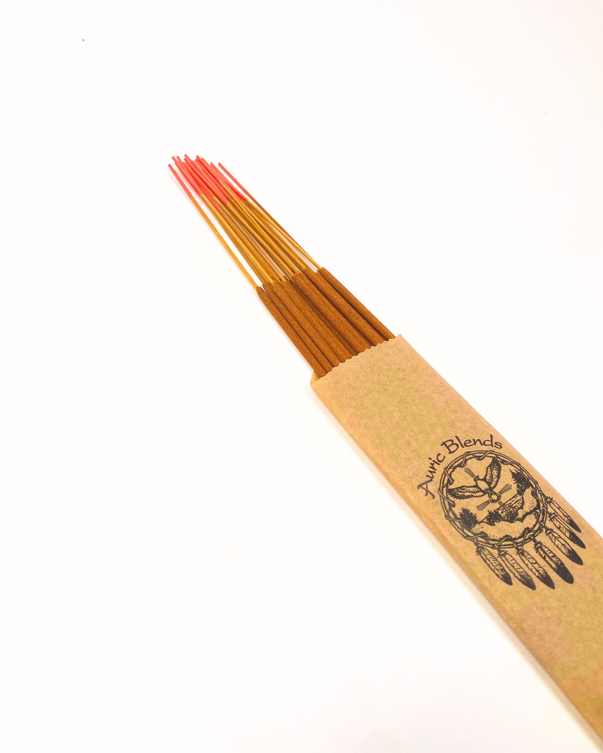 Auric Blends One Love Incense Sticks pack with 25 sticks, featuring colorful packaging and aromatic incense for relaxation.
