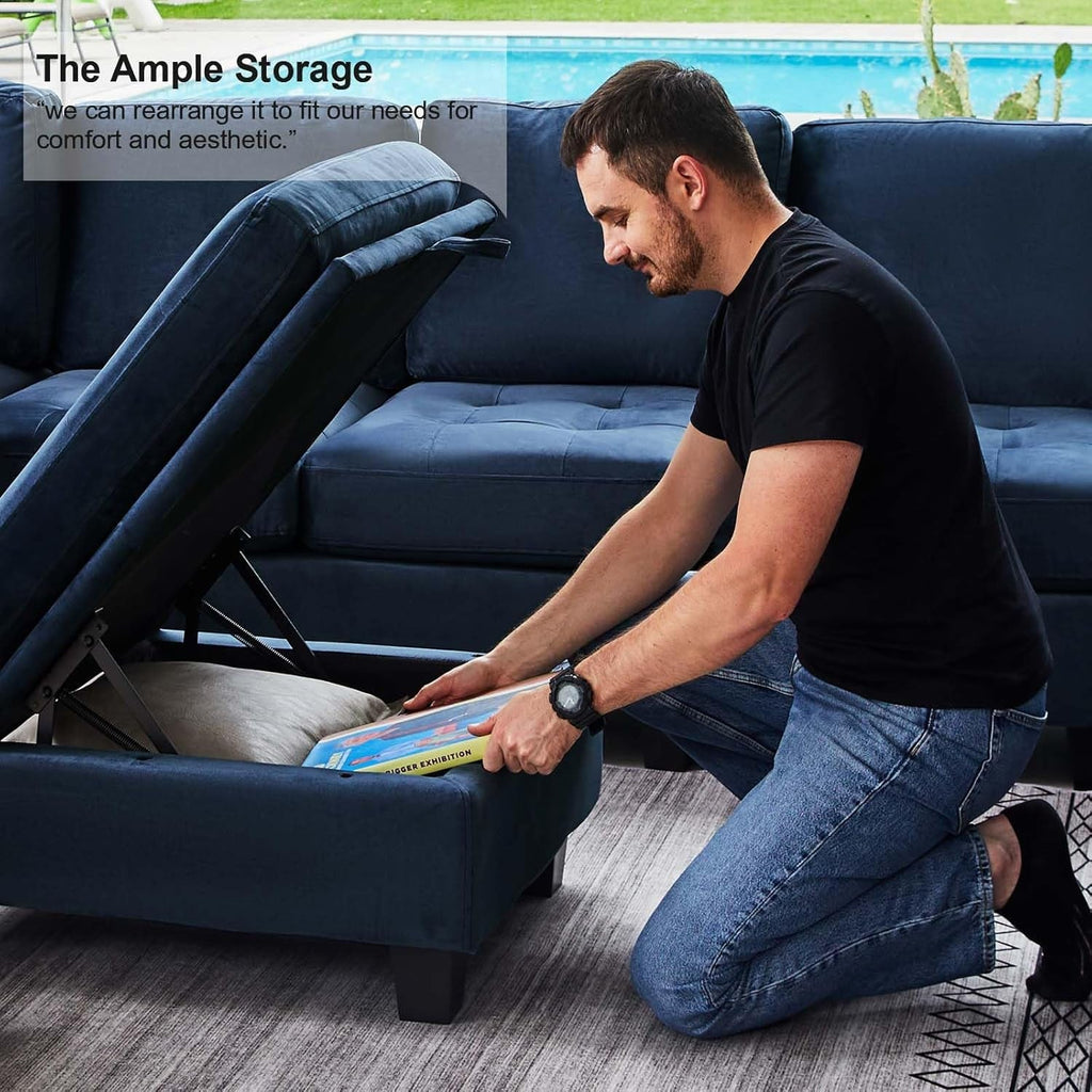 Velvet modular sectional sofa in a stylish design from ShipItFurniture, with plush velvet upholstery and modern seating arrangement.