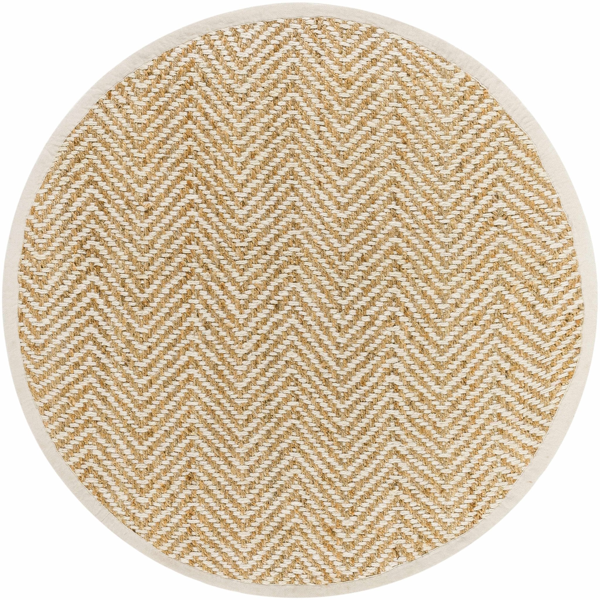 A hand-woven jute area rug from Boutique Rugs' Aren collection, featuring a natural, textured design in warm earthy tones.
